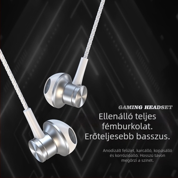 Kábeles hangkártya fejhallgatóhoz mikrofonnal, élő felvételre és karaokéhoz, zajcsökkentés, magas felbontású hang, omni irányú felvétel, névleges teljesítmény 5W