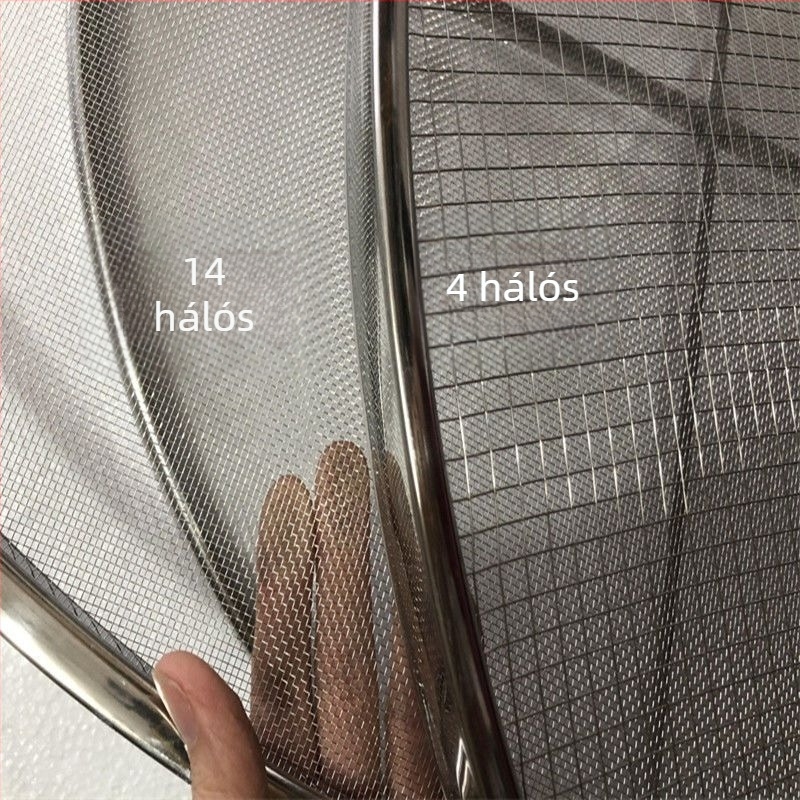 Kerek rozsdamentes acél lisztszitáló hálóval