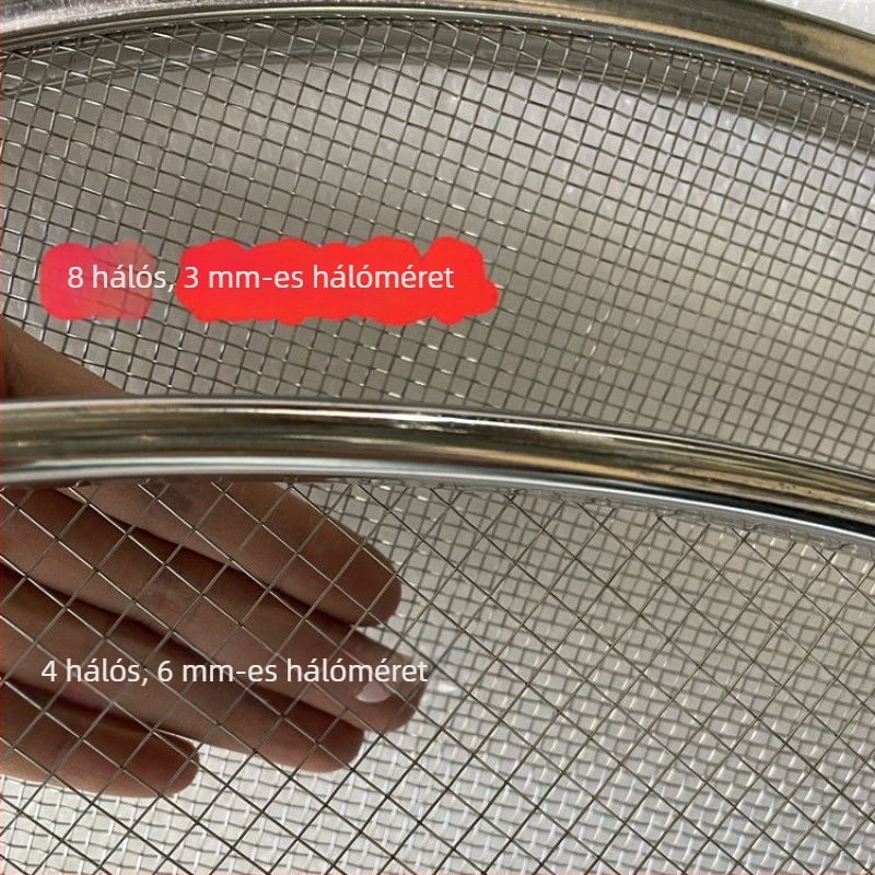 Kerek rozsdamentes acél lisztszitáló hálóval