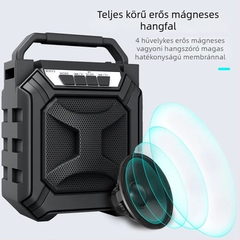 Bluetooth hordozható hangsugárzó kültéri használatra, Bluetooth 5.0, 40Hz–20kHz, SNR ≥75dB, beépített akkumulátor 1000–1200mAh, 5W