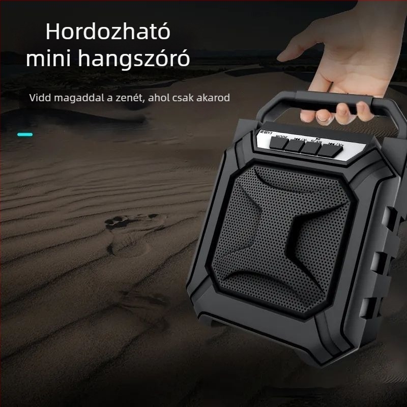 Bluetooth hordozható hangsugárzó kültéri használatra, Bluetooth 5.0, 40Hz–20kHz, SNR ≥75dB, beépített akkumulátor 1000–1200mAh, 5W