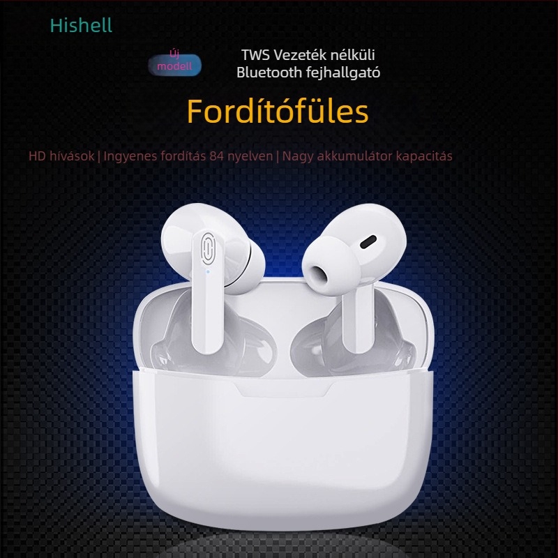 Fülbe helyezhető fordító headset, Y113, Android, Bluetooth, 5 m hatótávolság, többnyelvű fordítás
