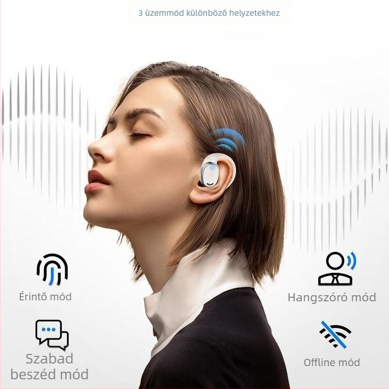 M70 egyidejű tolmács fejhallgatóval, valós idejű fordítással, AI zajcsökkentéssel, Bluetooth, iOS-kompatibilis