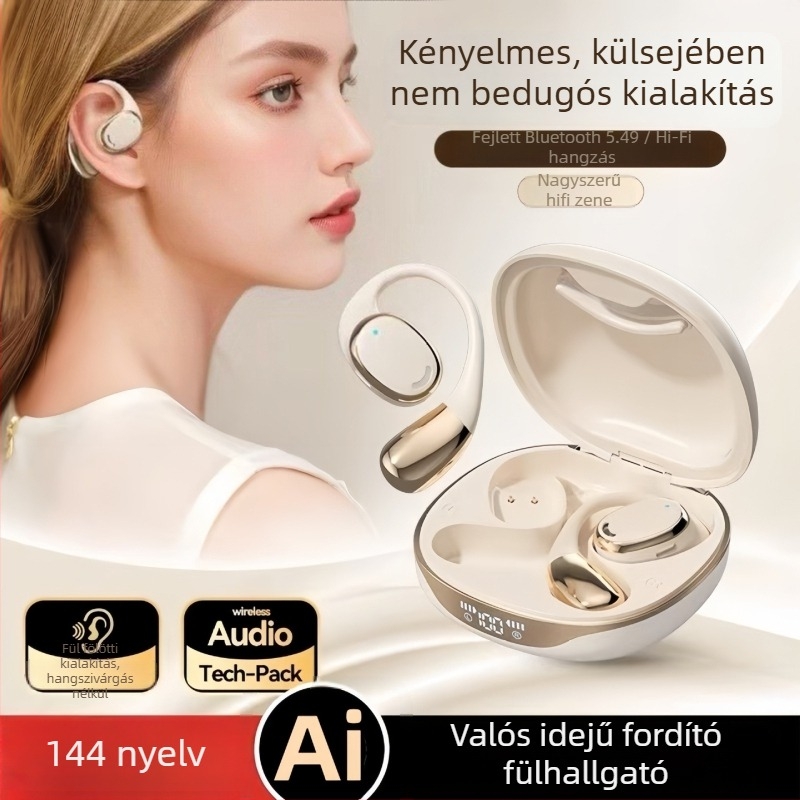 M70 egyidejű tolmács fejhallgatóval, valós idejű fordítással, AI zajcsökkentéssel, Bluetooth, iOS-kompatibilis