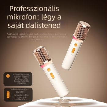 Karaoké Bluetooth hangfal mikrofon beépített, mindent egyben, 40W, akkumulátor beépített 2000–4000mAh, Bluetooth 5.3, frekvenciatartomány 40Hz–20kHz, IPX4, két hangfal, Hi‑Fi hangzás