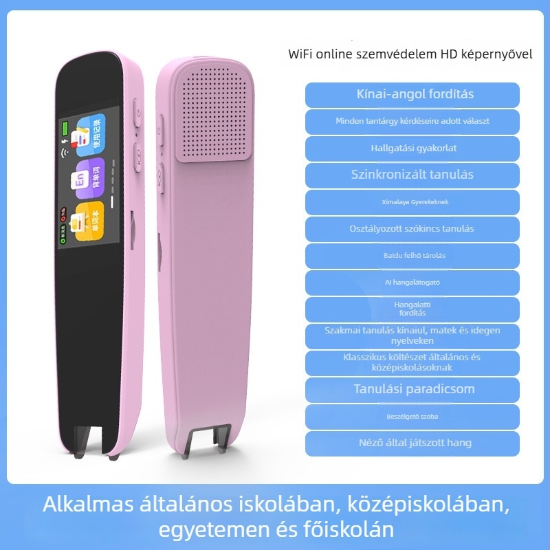 Pontolvasó toll beolvasásra és fordításra - Modell A9, 5V, újratölthető Li-ion akkumulátor