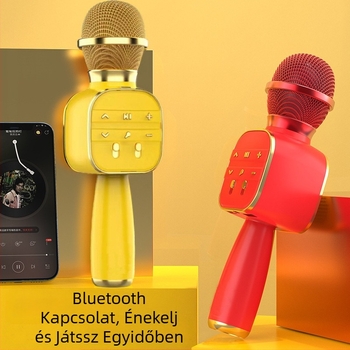 DS813 Integrált hordozható gyerek mikrofon beépített hangszóróval és hangváltóval, Bluetooth 5.3, 1200–2000mAh, 60Hz–15kHz, SNR ≥85dB, 3–6 óra