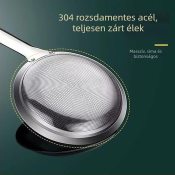 304 rozsdamentes acél liszt-szita ultrafin hálóval, csúszásmentes, égés elleni védelem, logó nyomtatási lehetőség