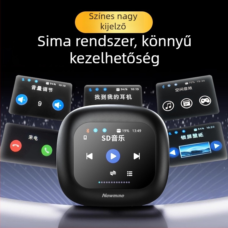 Newman K16 nyitott fülhallgató Bluetooth fordítással, 10 m-es hatótávolság, érintéses vezérlés, energia kijelző