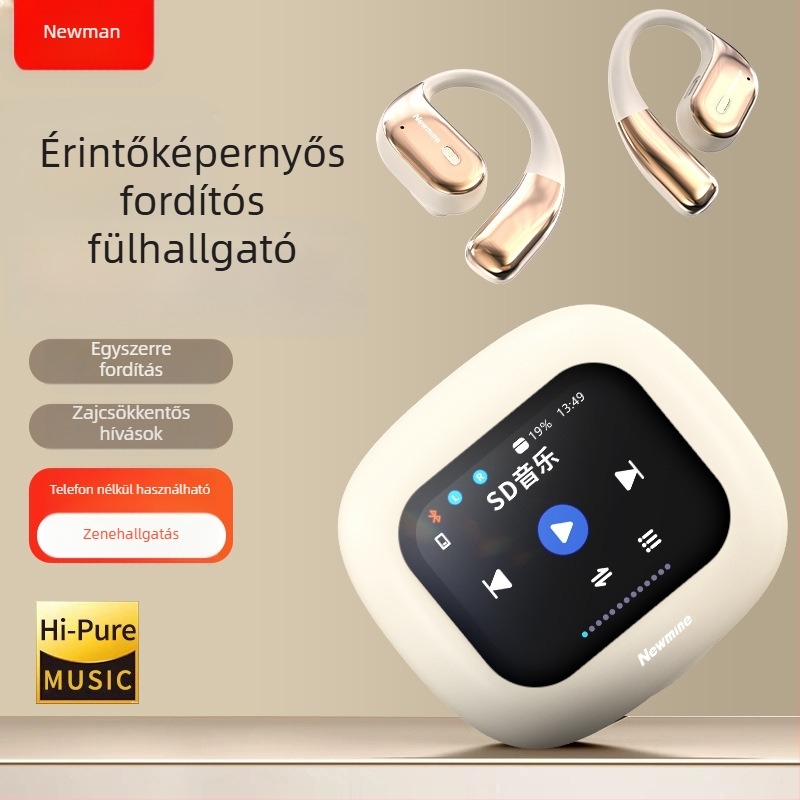 Newman K16 nyitott fülhallgató Bluetooth fordítással, 10 m-es hatótávolság, érintéses vezérlés, energia kijelző