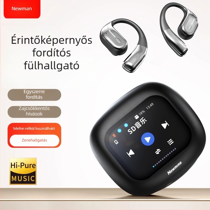 Newman K16 nyitott fülhallgató Bluetooth fordítással, 10 m-es hatótávolság, érintéses vezérlés, energia kijelző