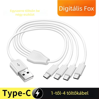 Digital Fox Type-C USB 4-portos tápegység-kábel