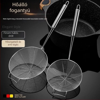 Billion Rozsdamentes acél konyhai szűrő – nagy hálószemű, ideális tészta és gombóc lecsöpögtetésére, sütéshez és forró fazékhoz