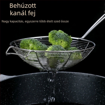 Billion Rozsdamentes acél konyhai szűrő – nagy hálószemű, ideális tészta és gombóc lecsöpögtetésére, sütéshez és forró fazékhoz