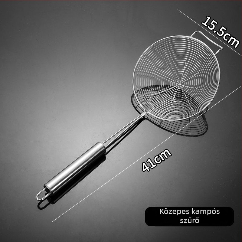 Billion Rozsdamentes acél konyhai szűrő – nagy hálószemű, ideális tészta és gombóc lecsöpögtetésére, sütéshez és forró fazékhoz