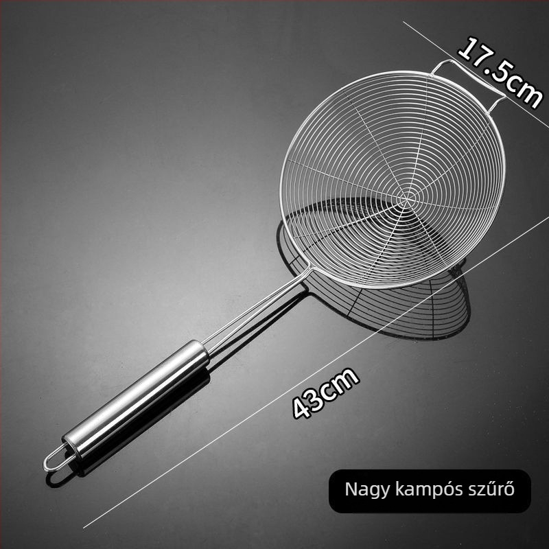 Billion Rozsdamentes acél konyhai szűrő – nagy hálószemű, ideális tészta és gombóc lecsöpögtetésére, sütéshez és forró fazékhoz