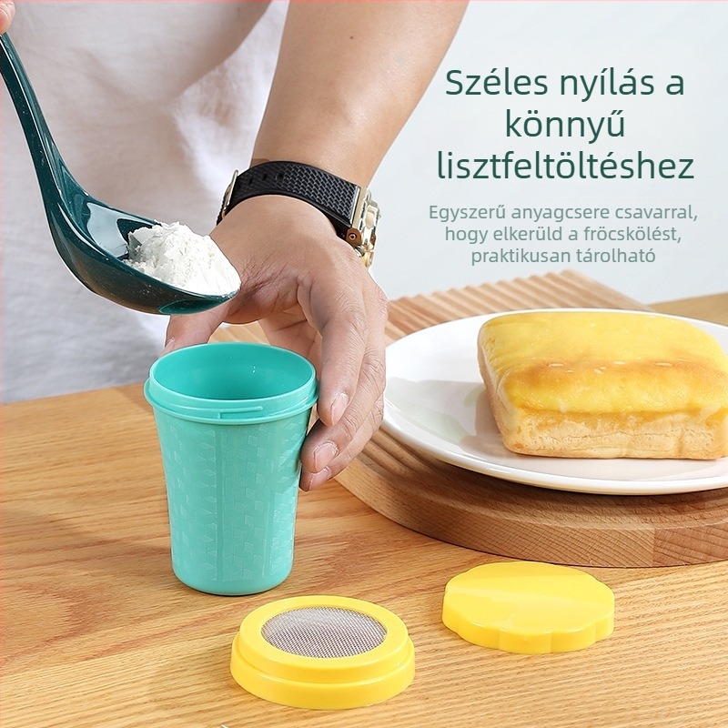 Liszt szitáló - kézi pohár-stílusú hálószita liszthez, cukorhoz, kakaóhoz, matchához és kávéporhoz; modern minimalista stílus; márka Good Meal Gathering