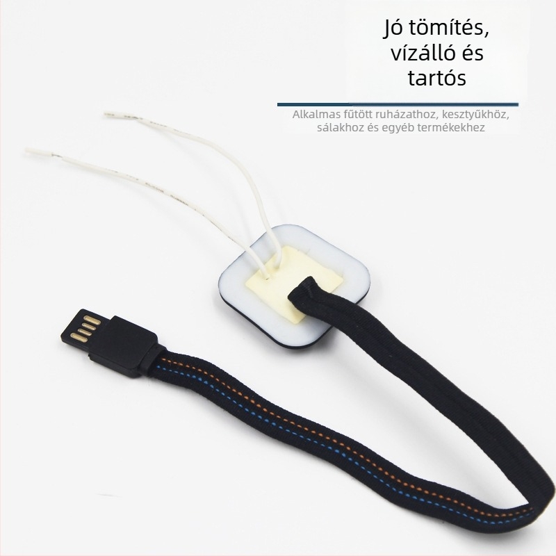 USB szilikon hőmérséklet-szabályozó kapcsoló, kötött töltőkábel, 2-vezetékes, 2A