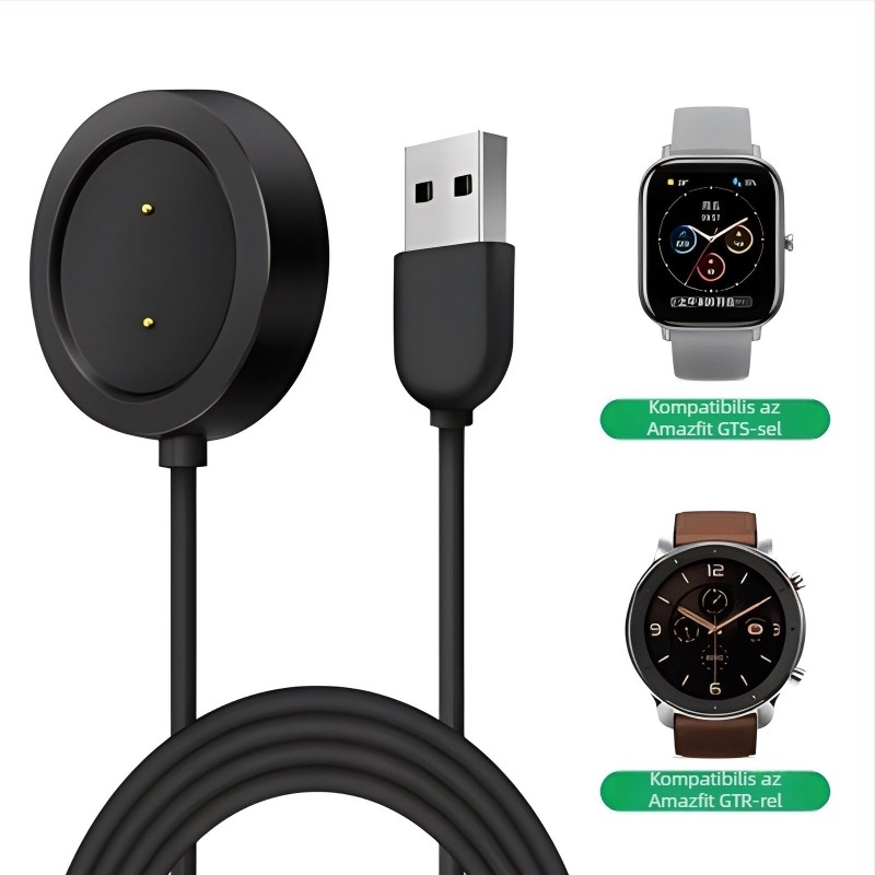Aoshengda mágneses töltőalap Huami GTR/GTS okosórákhoz USB interfésszel