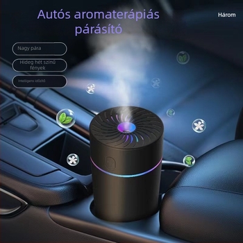Autóban használható levegő párásító aromaterápiával, mini atomizátor és purifikátor, 3 párás kimenet, víztartály >10 L, száraz elemről működik, feszültség ≤36 V