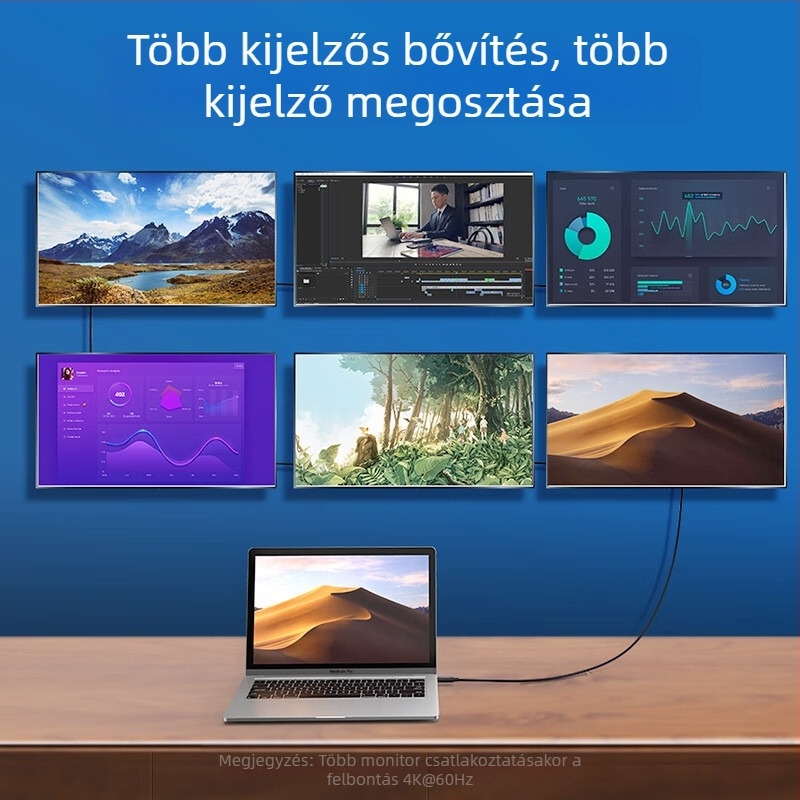 Thunderbolt 5 Type-C adatkábel, 80 Gbps, 8K60Hz, 240W gyors töltés