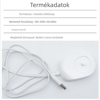 Induktív töltőalj Philips HX2 sorozat elektromos fogkeféhez — USB interfész, HX2482 töltő, márka Aoshengda