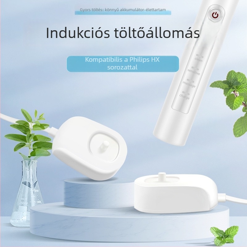 Induktív töltőalj Philips HX2 sorozat elektromos fogkeféhez — USB interfész, HX2482 töltő, márka Aoshengda
