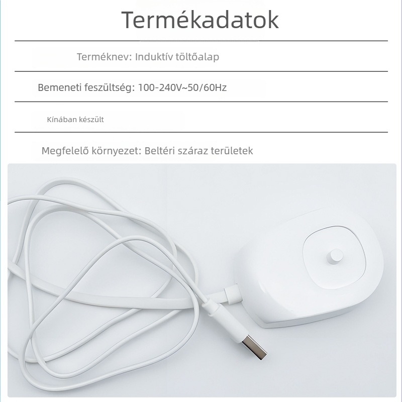 Induktív töltőalj Philips HX2 sorozat elektromos fogkeféhez — USB interfész, HX2482 töltő, márka Aoshengda