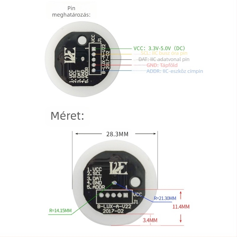 Blue Goose fényérzékelő – digitális áramú ipari modul, nagy pontosságú fényvezérlő szenzor
