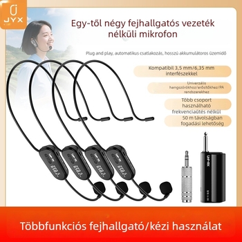 JYX vezeték nélküli fejhallgató mikrofonnal 1–4 erősítővel, Little Bee — beépített 300–500 mAh akkumulátor, 3–6 órás üzemidő, Bluetooth 2.0, SNR < 60 dB