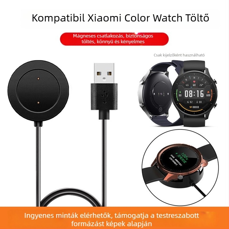 USB töltőállvány Xiaomi Watch Color 1/2 Generációhoz mágneses töltőkábel