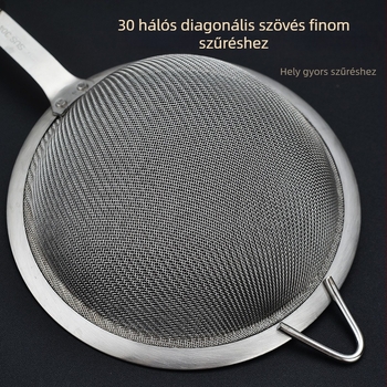 304 rozsdamentes acélból készült nagy szita szójatej, pép, gyümölcslé és liszt szűrésére; magas sűrűségű háló; egykampós kampó; hővédő; testreszabható