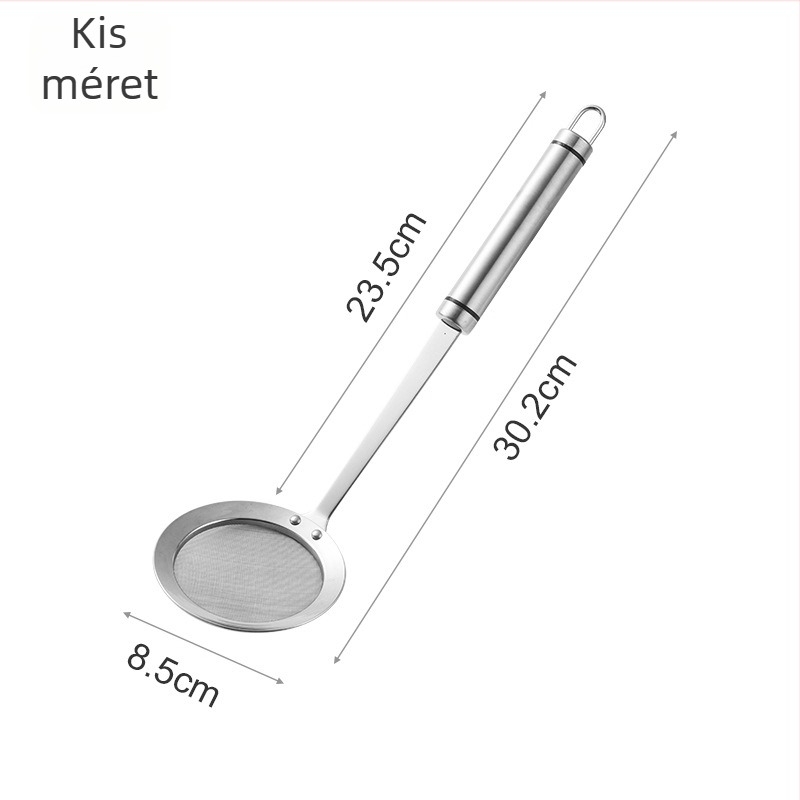 304 rozsdamentes acélból készült, ultrafin hálóval, sík aljzattal rendelkező szűrő – kettős fogantyú, égés elleni védelem (304; ultrafin háló; sík alj; kettős fogantyú; égés elleni védelem)