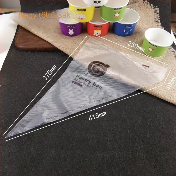 Egyszer használatos díszítő habzsák, vastagított, élelmiszer-minőségű anyag, márka Strong Merchants