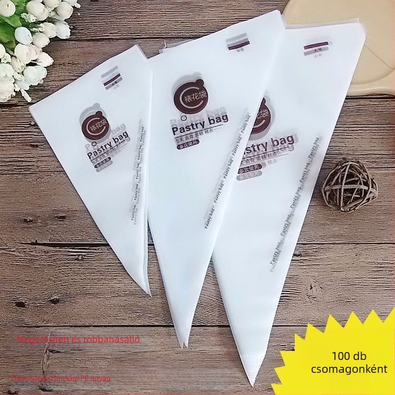 Egyszer használatos díszítő habzsák, vastagított, élelmiszer-minőségű anyag, márka Strong Merchants