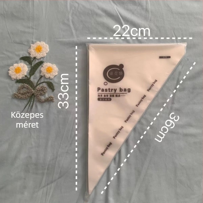 Egyszer használatos díszítő habzsák, vastagított, élelmiszer-minőségű anyag, márka Strong Merchants