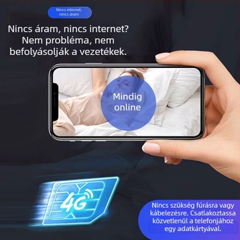 Töltés nélkül működő otthoni WiFi éjjellátó megfigyelő kamera, kültéri 4G vezeték nélküli, távoli hangfigyelés