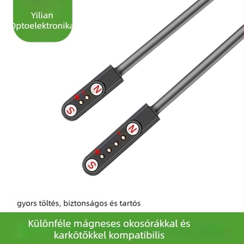 USB-s mágneses töltőkábel gyerekeknek szóló okosórához és 24‑pin karkötőhöz — YLUX, modell YL-C002, licencelt magáncímkével