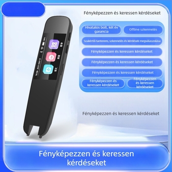Okos olvasó toll A12 – offline szkennelés és fordítás, olvasási szótár, 5V, újratölthető lítium akkumulátor, műanyag kivitel