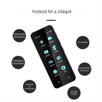 Intelligens hangalapú fordító Androiddal, Bluetooth, 2 m vezeték nélküli hatótávolság, offline fordítás, fényképes fordítás