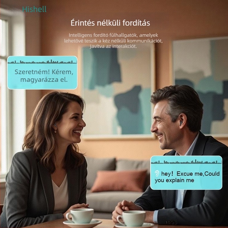 Max80 fordítófülhallgató olasz nyelvre — Bluetooth, 10 m hatótáv, érintéses vezérlés, PC+ABS anyag, audió- és videófordítás, kétirányú hangfordítás, fényképfordítás, értekezlet rögzítése