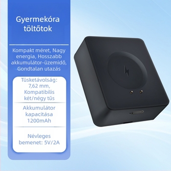 Személyre szabott gyerekeknek készült vezeték nélküli töltőtok, 1200mAh akkumulátor, 7,62 cm négyzetes tok