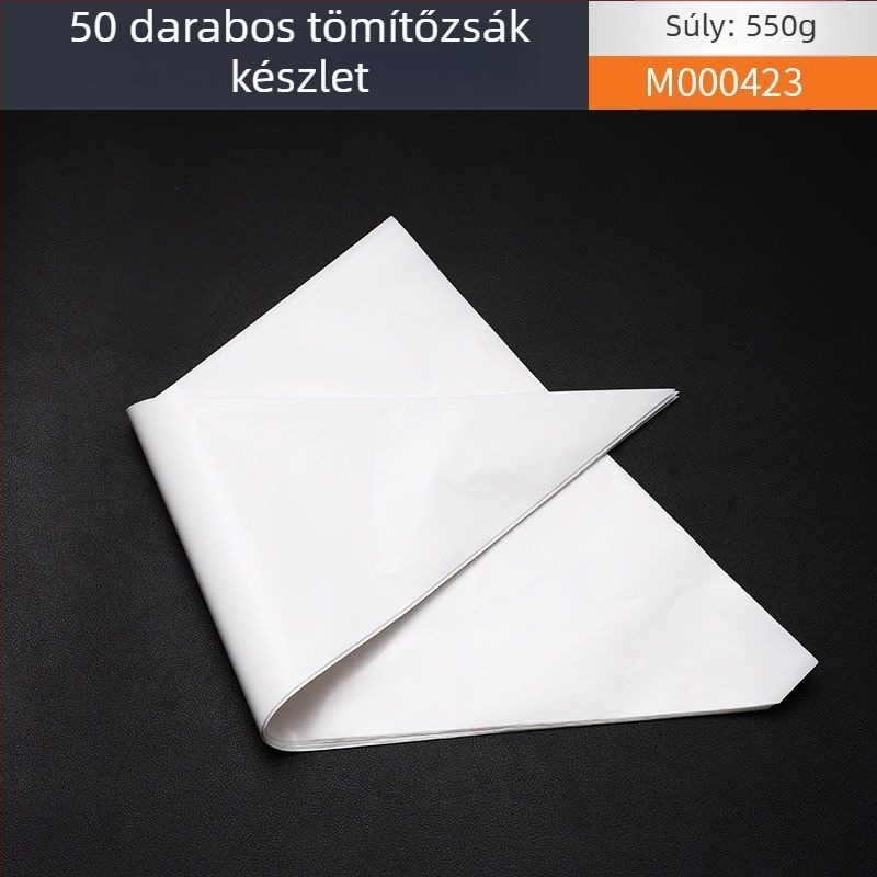 Nagy teherbírású fugázó tasak csempéhez és cementhez, háromszög alakú csúccsal, külső falakhoz