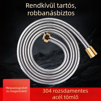 Zuhanycső csatlakozó készlet, 304 rozsdamentes acél, univerzális felhasználás
