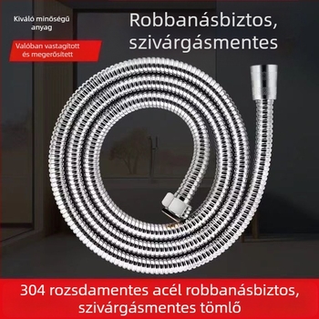 Zuhanycső csatlakozó készlet, 304 rozsdamentes acél, univerzális felhasználás