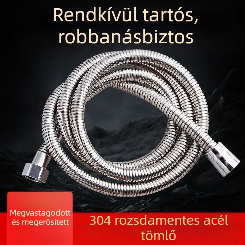 Zuhanycső csatlakozó készlet, 304 rozsdamentes acél, univerzális felhasználás