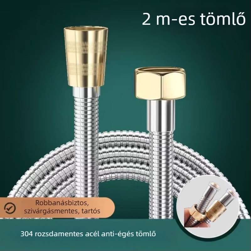 Zuhanycső csatlakozó készlet, 304 rozsdamentes acél, univerzális felhasználás