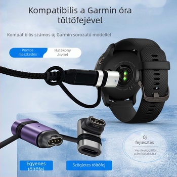 Világító töltőadapter fej Garmin Fenix 7-hez, kompatibil 6S/5X/Pro