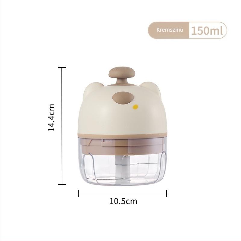 Elektrikus fokhagyma sajtoló és daráló – többfunkciós konyhai eszköz, 220W, 3.7-4.2V, anyagok PP/ABS/Szilikon/Üveg/Rozsdamentes acél