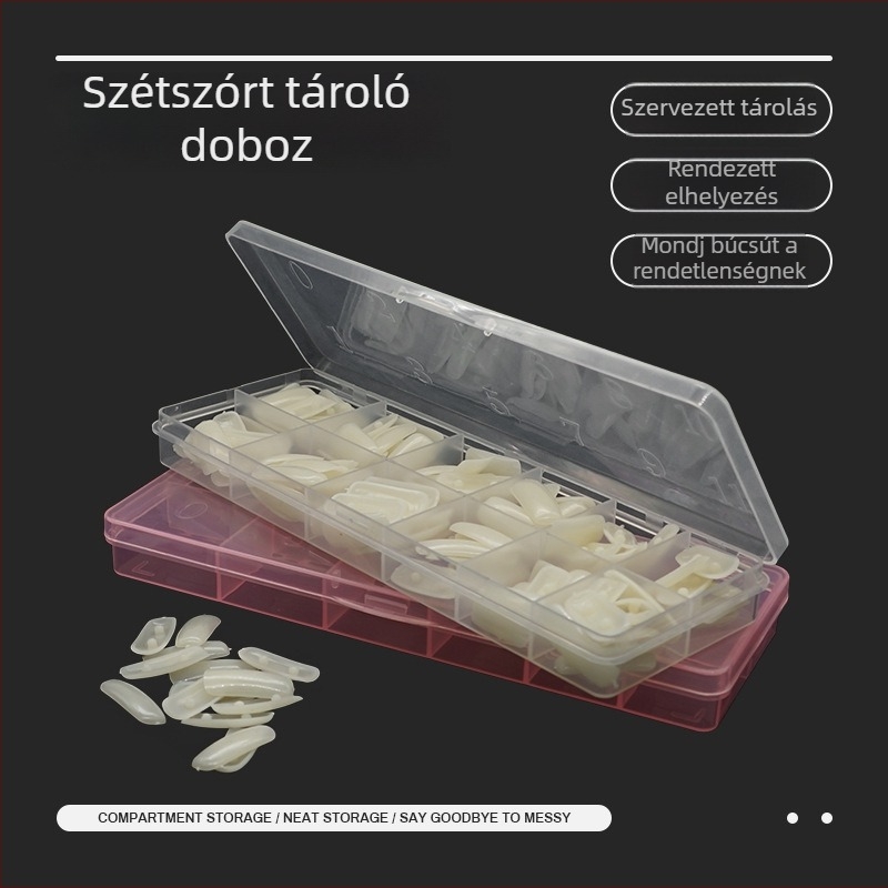 Nyomtatott körömlakk tároló doboz, 12 rekesz – műanyag, 46 g, OEM Gndg (Anyag: műanyag; Tömeg: 46 g; Márka: Gndg; Márka típus: OEM)